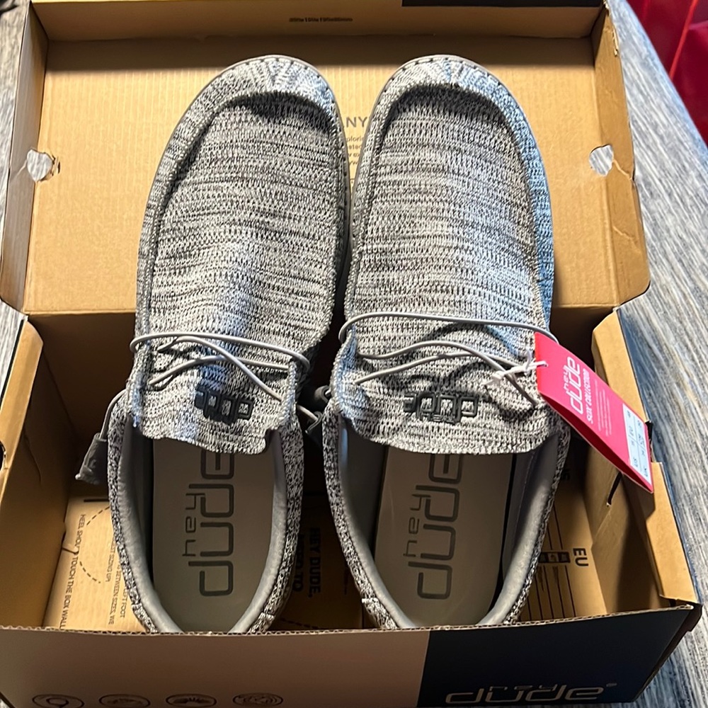 Men’s hey dudes, size 15 brand new with tags and box.